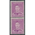 AUSTRALIA - 1942 2d purple KGVI, coil pair, MNH – SG # 185a