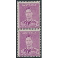 AUSTRALIA - 1942 2d purple KGVI, coil pair, MNH – SG # 185a