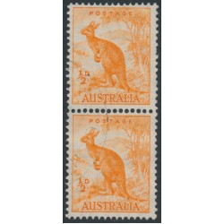 AUSTRALIA - 1942 ½d orange Kangaroo, CofA watermark, coil pair, used – SG # 179b