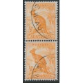 AUSTRALIA - 1950 ½d orange Kangaroo, no watermark, coil pair, used – SG # 228c