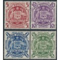 AUSTRALIA - 1949-1950 5/- to £2 Coat of Arms set of 4, MH – SG # 224a-224d