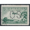 AUSTRALIA - 1929 3d green Airmail, perf. OS (horizontal mesh), CTO – SG # O119