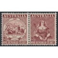 AUSTRALIA - 1950 2½d Anniversary of the First Stamps pair, MNH – SG # 239a