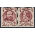 AUSTRALIA - 1951 3d Discovery of Gold pair, MNH – SG # 245a