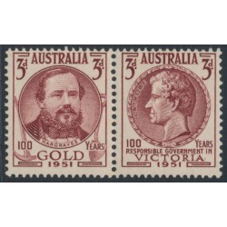 AUSTRALIA - 1951 3d Discovery of Gold pair, MNH – SG # 245a