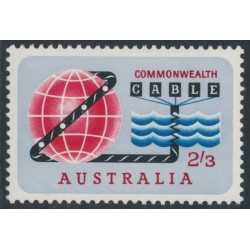 AUSTRALIA - 1963 2/3 red/blue/black Trans-Pacific Cable, MNH – SG # 362