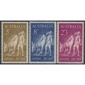 AUSTRALIA - 1965 5d to 2/3 ANZAC Anniversary set of 3, MNH – SG # 373-375