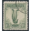 AUSTRALIA - 1932 1/- yellow-green Lyrebird, CTO – SG # 140a