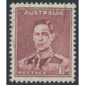 AUSTRALIA - 1938 1½d red-brown KGVI definitive, perf. 13½:14, CTO – SG # 166