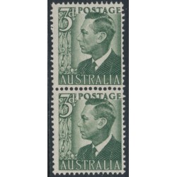 AUSTRALIA - 1951 3d green King George VI, coil pair, MNH – SG # 237da