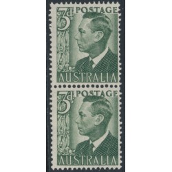 AUSTRALIA - 1951 3d green King George VI, coil pair, MNH – SG # 237da