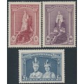 AUSTRALIA - 1938 5/- to £1 Robes set of 3 on thick paper, MNH – SG # 176-178