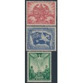 AUSTRALIA - 1946 2½d to 5½d Victory set of 3, MNH – SG # 213-215