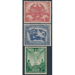 AUSTRALIA - 1946 2½d to 5½d Victory set of 3, MNH – SG # 213-215