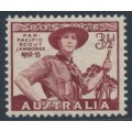 AUSTRALIA - 1952 3½d brown-lake Scouting Jamboree, MNH – SG # 254