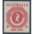 AUSTRALIA - 1953 3d red Tasmanian Stamp Centenary, MNH – SG # 271