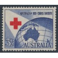 AUSTRALIA - 1954 3½d ultramarine/red Red Cross, MNH – SG # 276