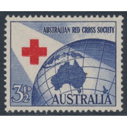 AUSTRALIA - 1954 3½d ultramarine/red Red Cross, MNH – SG # 276