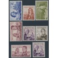 AUSTRALIA - 1963-65 4/- to £2 Navigators set of 8, MH – SG # 355-360 + 358a + 359a 