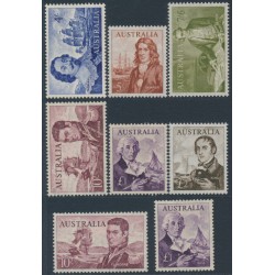 AUSTRALIA - 1963-65 4/- to £2 Navigators set of 8, MH – SG # 355-360 + 358a + 359a 