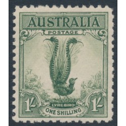 AUSTRALIA - 1932 1/- yellow-green Lyrebird, MH – SG # 140a