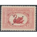 AUSTRALIA - 1929 1½d carmine-red Swan, perforated OS, MH – SG # O120 