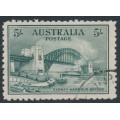 AUSTRALIA - 1932 5/- blue-green Sydney Harbour Bridge, CTO – SG # 143  