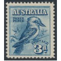 AUSTRALIA - 1928 3d blue Kookaburra, MNH – SG # 106