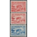 AUSTRALIA - 1932 2d red & 3d blue Sydney Harbour Bridge set of 3, MH – SG # 141+142+144 