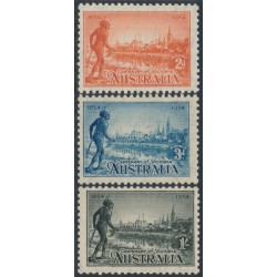 AUSTRALIA - 1934 2d to 1/- Centenary of Victoria set of 3 perf. 10½, MNH – SG # 147-149