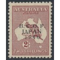 AUSTRALIA - 1947 2/- maroon Kangaroo, overprinted BCOF, MH – SG # J6
