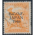 AUSTRALIA - 1946 ½d orange Kangaroo, overprinted BCOF, used – SG # J1
