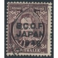 AUSTRALIA - 1946 3d dark brown KGVI, overprinted BCOF, used – SG # J3