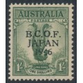 AUSTRALIA - 1947 1/- dull green Lyrebird, overprinted BCOF, MH – SG # J5