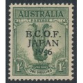 AUSTRALIA - 1947 1/- dull green Lyrebird, overprinted BCOF, MH – SG # J5