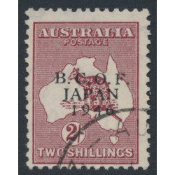 AUSTRALIA - 1947 2/- maroon Kangaroo, overprinted BCOF, used – SG # J6