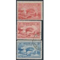 AUSTRALIA - 1932 2d red & 3d blue Sydney Harbour Bridge set of 3, CTO – SG # 141+142+144