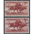 AUSTRALIA - 1964 5/- Cattle on cream & white papers, used – SG # 327+327a