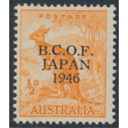 AUSTRALIA - 1946 ½d orange Kangaroo, overprinted BCOF, MNH – SG # J1
