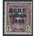 AUSTRALIA - 1946 1d purple-brown Queen, overprinted BCOF, MNH – SG # J2