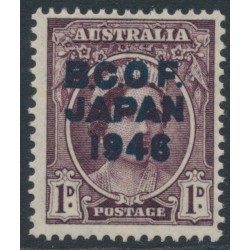 AUSTRALIA - 1946 1d purple-brown Queen, overprinted BCOF, MNH – SG # J2