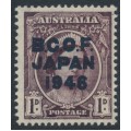AUSTRALIA - 1946 1d purple-brown Queen, overprinted BCOF, MNH – SG # J2