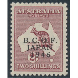 AUSTRALIA - 1947 2/- maroon Kangaroo, overprinted BCOF, MNH – SG # J6