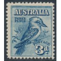 AUSTRALIA - 1928 3d blue Kookaburra, MNH – SG # 106
