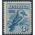 AUSTRALIA - 1928 3d blue Kookaburra, MNH – SG # 106