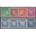 AUSTRALIA - 1937 1d to 1/4 KGVI definitives, perf. 13½:14, MH – SG # ex.165-175