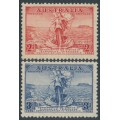 AUSTRALIA - 1936 2d red & 3d blue Telephone Cable set of 2, MNH – SG # 159-160