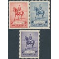 AUSTRALIA - 1935 2d to 2/- KGV Silver Jubilee set of 3, MH – SG # 156-158