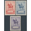 AUSTRALIA - 1935 2d to 2/- KGV Silver Jubilee set of 3, MH – SG # 156-158