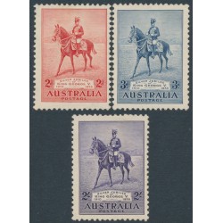 AUSTRALIA - 1935 2d to 2/- KGV Silver Jubilee set of 3, MH – SG # 156-158